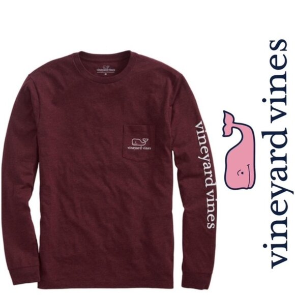 Vineyard Vines | Long Sleeve Burgee Vintage Whale Pocket Tee | Size 5 - Picture 1 of 8
